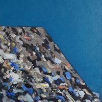 BLUE LEAF SHADOWS - Alexander Johnson -  oil on canvas, 60 X 66cm - £ POA